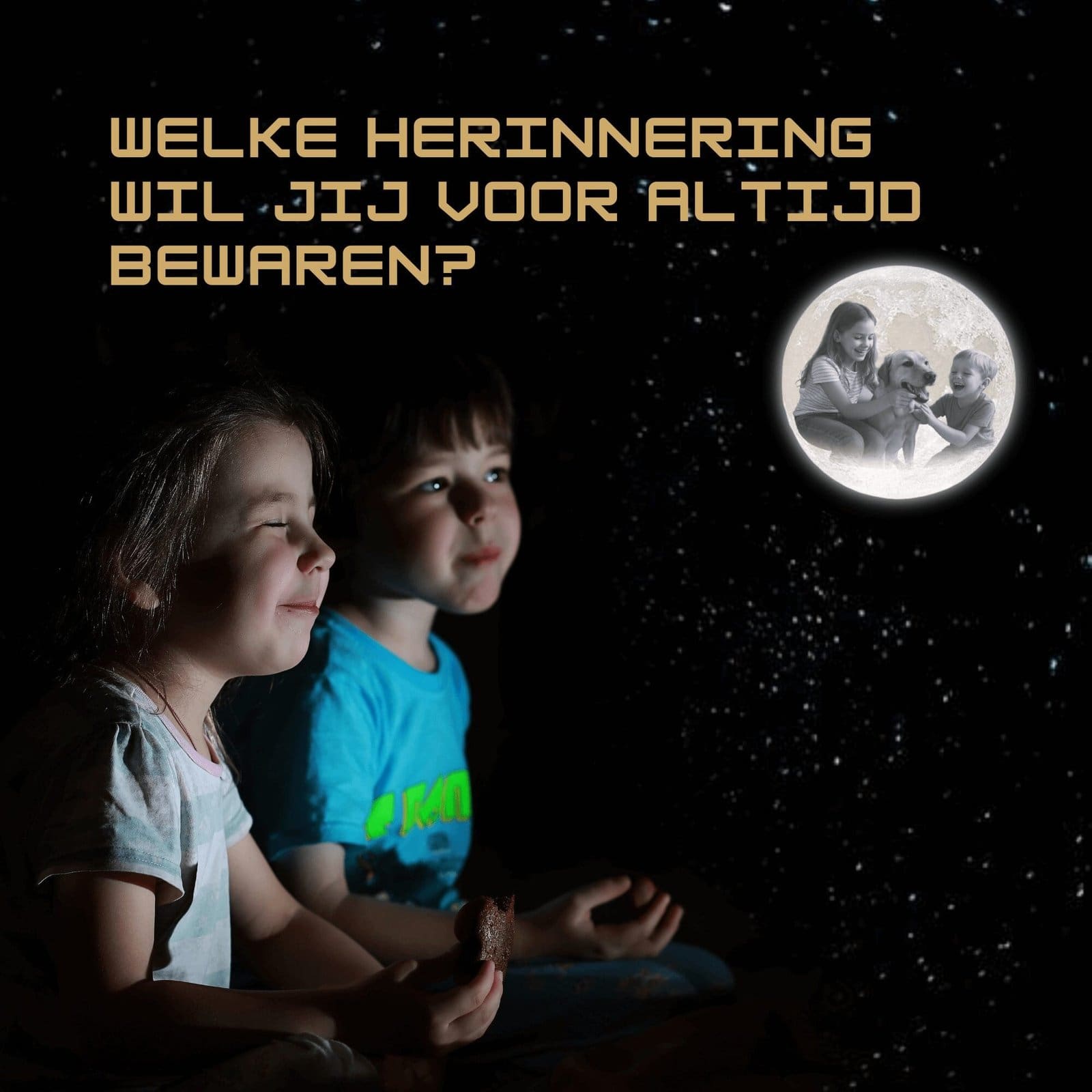Gepersonaliseerde Maanlamp welke herinnering bewaar jij voor altijd?