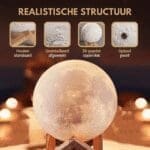 Gepersonaliseerde Maanlamp - Standaard Realistische Structuur