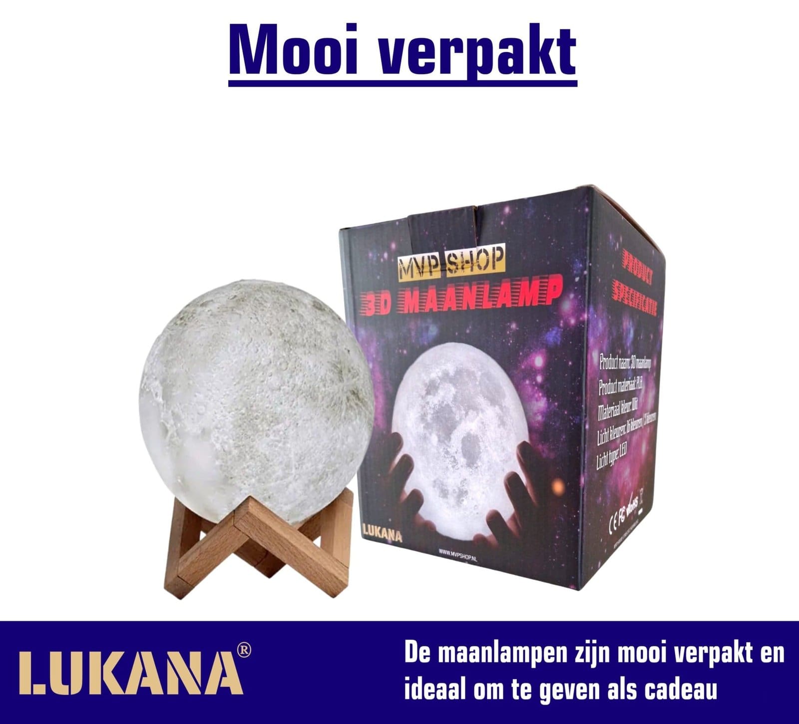 Gepersonaliseerde maanlamp cadeau