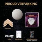 Gepersonaliseerde Maanlamp - Standaard Met Foto en Tekst Uniek en Persoonlijk Cadeau Inhoud Verpakking