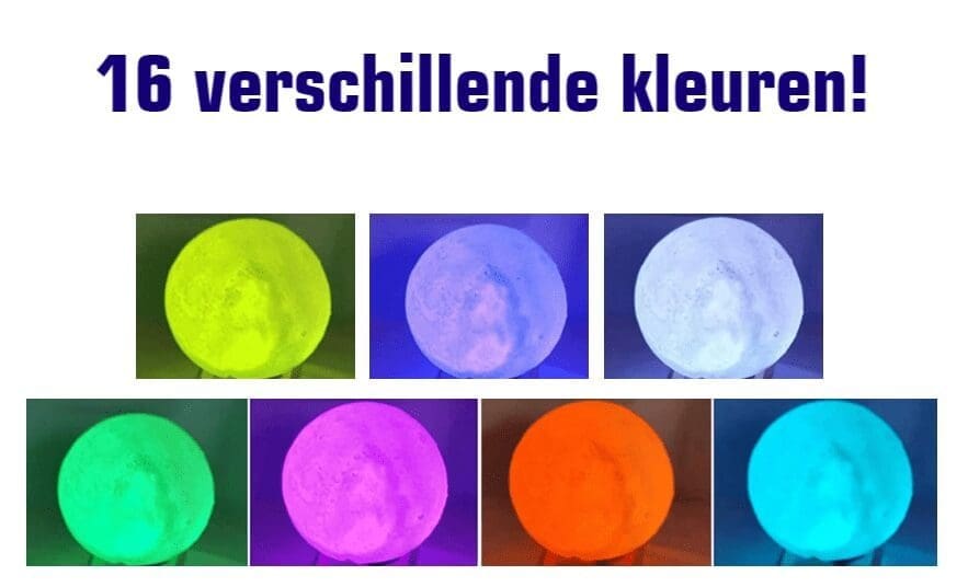 Gepersonaliseerde Maanlamp 16 Kleuren