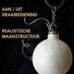 Gepersonaliseerde Maanlamp - Kersthangers Sleutelhangers Aan en Uit