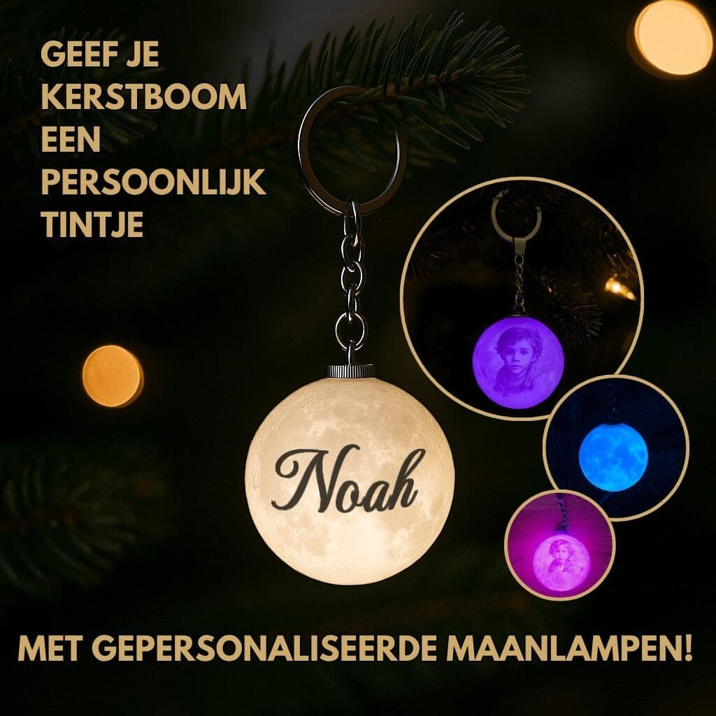 Gepersonaliseerde Maanlamp Sleutelhanger