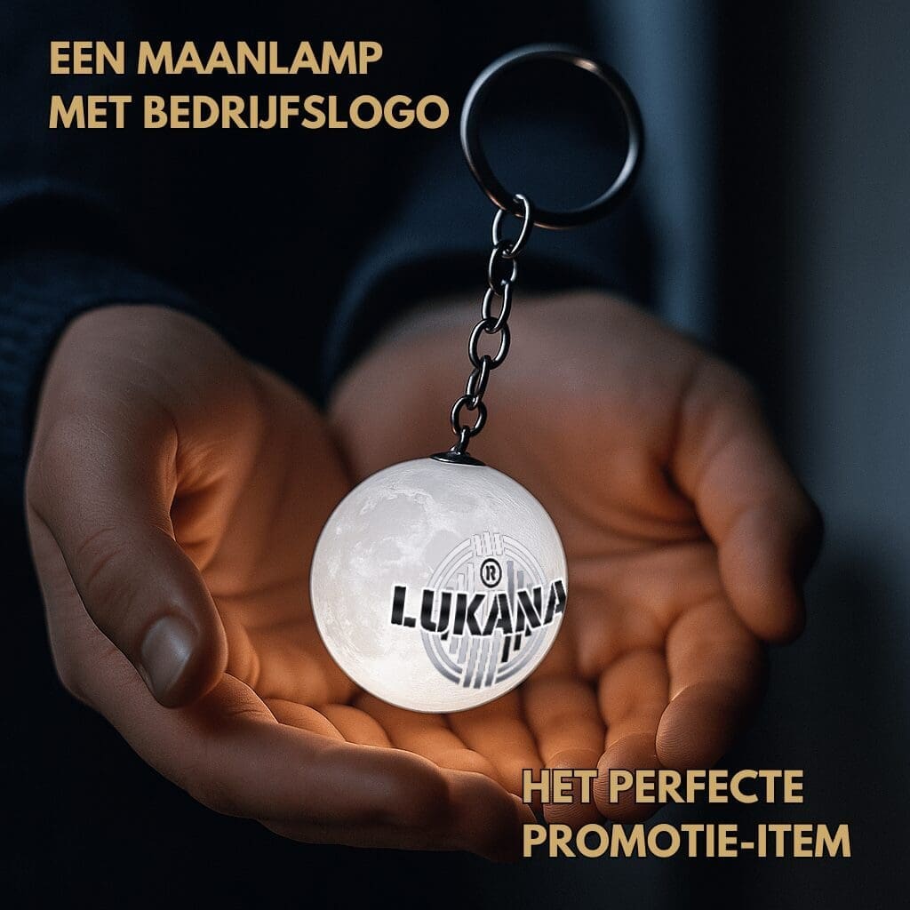 Gepersonaliseerde Maanlamp Sleutelhanger