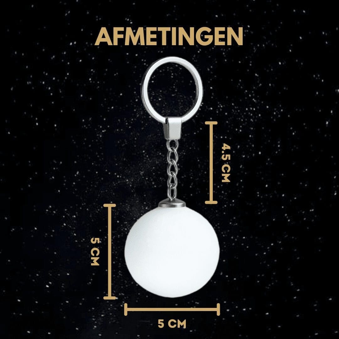 Gepersonaliseerde Maanlamp – Kersthangers Sleutelhangers Afmetingen